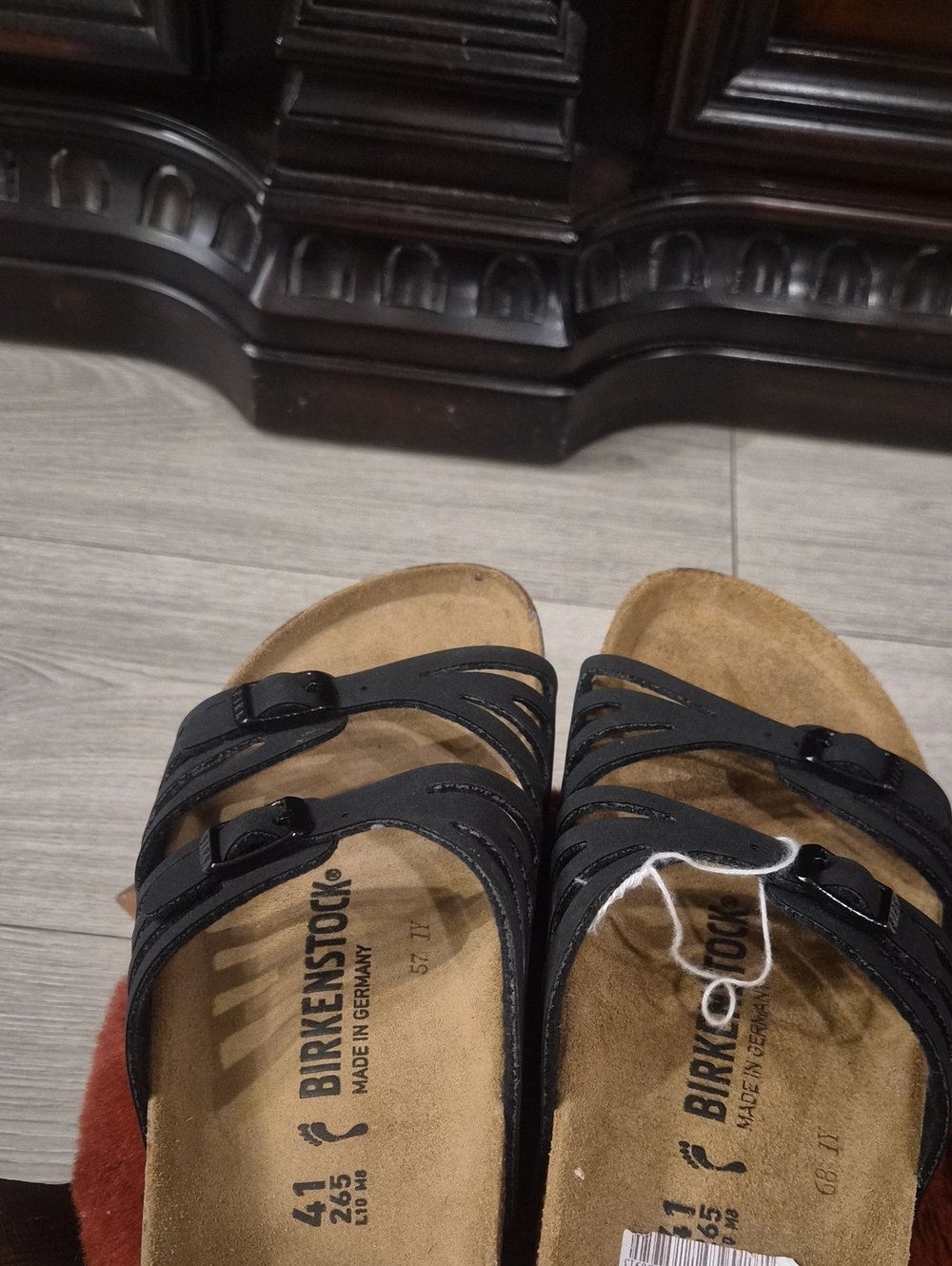 Birkenstock, Women's Granada Nubuck Slide Sandals - Picture 7 of 10